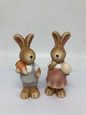 Polyresin Rabbit Figurine Home Resin Garden Decor Handmade Craft