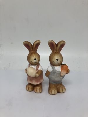Polyresin Rabbit Figurine Home Resin Garden Decor Handmade Craft
