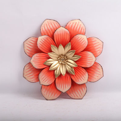 Exquisite Metal Flower Ornaments Customized Metallic Wall Decor Rustproof