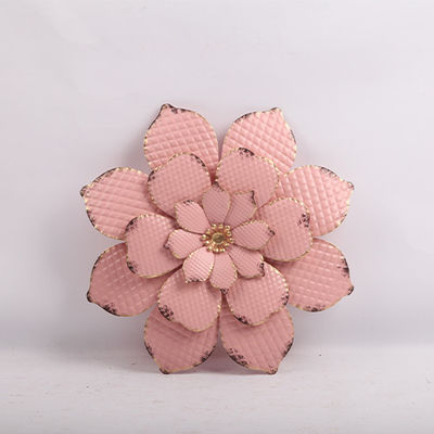 Exquisite Metal Flower Ornaments Customized Metallic Wall Decor Rustproof