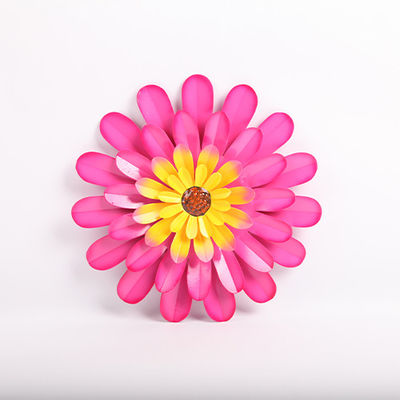 Exquisite Metal Flower Ornaments Customized Metallic Wall Decor Rustproof