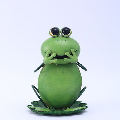 Iron Metal Frog Animal Garden Ornaments Exquisite And Lifelike