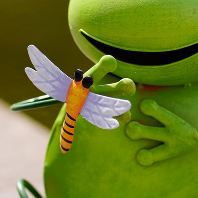 Iron Metal Frog Animal Garden Ornaments Exquisite And Lifelike