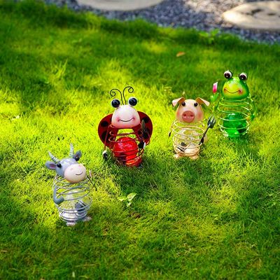 Metal Animal Solar Garden Ornament Lighting Customized Multi Size