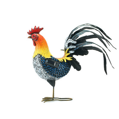 Chicken Solar Garden Ornament Multiple Solar Powered Outdoor Decor Medium