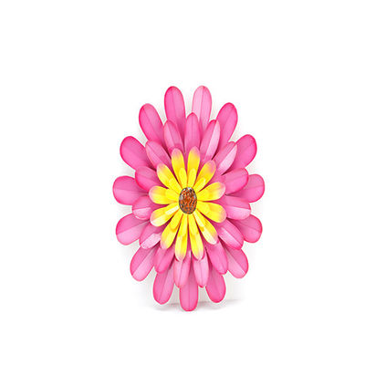 OEM / ODM Metal Flower Garden Ornaments Exquisite Iron Wall Hanging Decor
