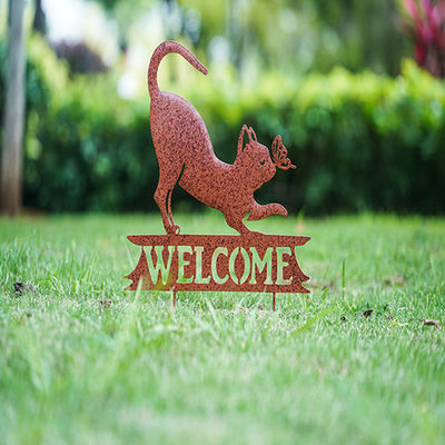 Animal Garden Ornament Metal Garden Stake Decor Silhouette Statues
