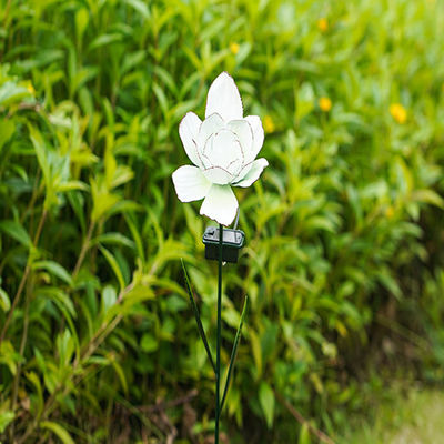 Small Solar Flower Garden Ornaments Multicolor IP44 Solar Powered Metal Flowers