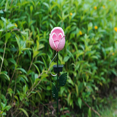 Small Solar Flower Garden Ornaments Multicolor IP44 Solar Powered Metal Flowers