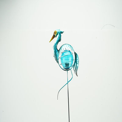 Outdoor Metal Solar Birds Ornaments Waterproof Solar Powered Ornaments