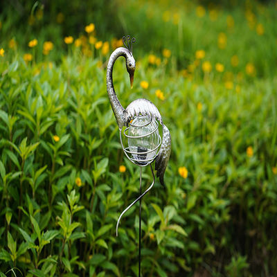 Lifelike Animals Solar Metal Garden Ornaments Powered Solar Lawn Ornaments