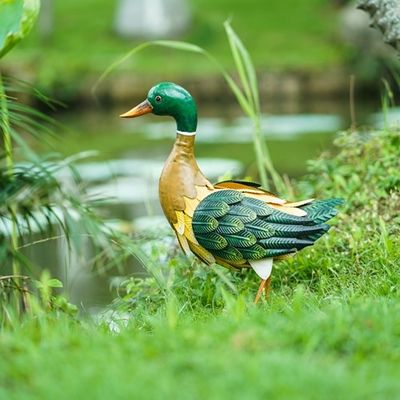 ODM Metal Duck Animal Garden Ornament Customized Rustproof BSCI