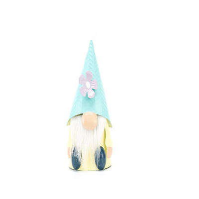 Small Gnome Metal Garden Ornaments Creative White Bearded Gnome Decor