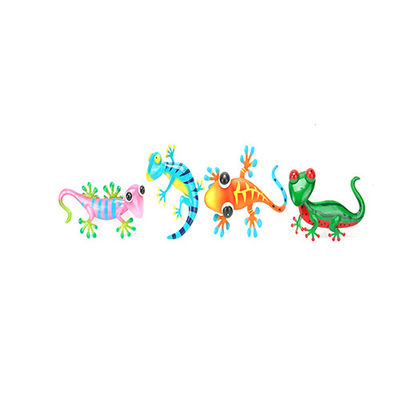 Unique Outdoor Metal Gecko Yard Art Decoration Easy Installation
