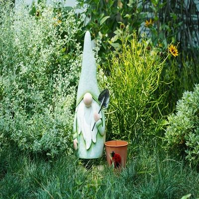Metal Garden Ornaments Spring Brights Gnome Garden Statuary With Planter