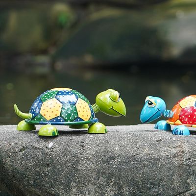 Lifelike Metal Tortoise Animal Garden Ornament Decorative Pieces