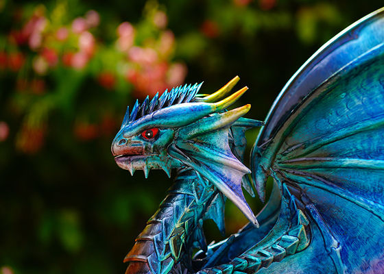 ODM Metal Dragon Animal Garden Ornament Rustproof Multiple Design