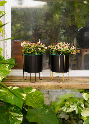 Exquisite Metal Yard Ornaments Decorations Indoor / Outdoor Garden Pot