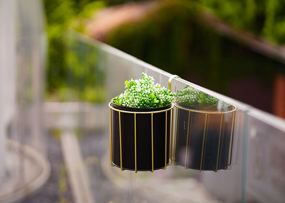 Railing Metal Mesh Metal Garden Pot Decorative Belt Hooks Outdoor