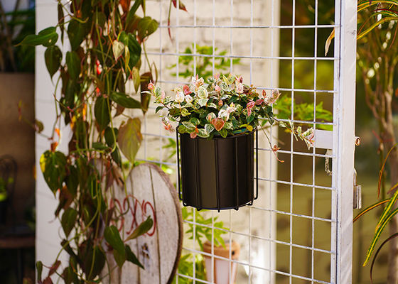 Railing Metal Mesh Metal Garden Pot Decorative Belt Hooks Outdoor