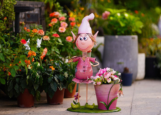 Indoor And Outdoor Metal Elf Garden Decoration Simple Garden Pot Decoration