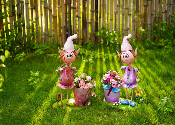 Indoor And Outdoor Metal Elf Garden Decoration Simple Garden Pot Decoration