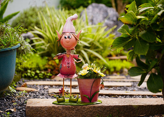 Indoor And Outdoor Metal Elf Garden Decoration Simple Garden Pot Decoration