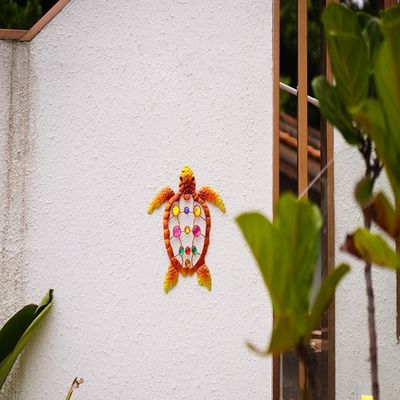 Animal Metal Hanging Garden Ornaments Yard Art Turtle / Gecko / Bird
