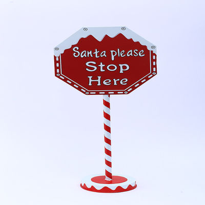Outdoor Metal Christmas Decoration Handcrafted Christmas Sign Ornaments Standing
