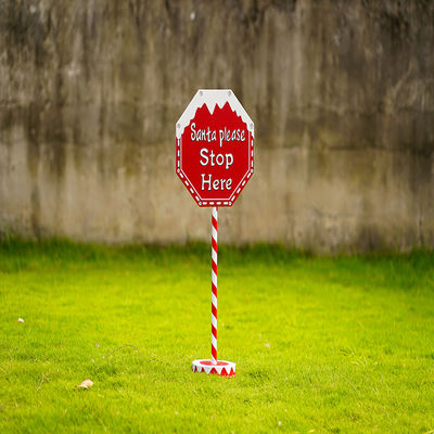 Outdoor Metal Christmas Decoration Handcrafted Christmas Sign Ornaments Standing