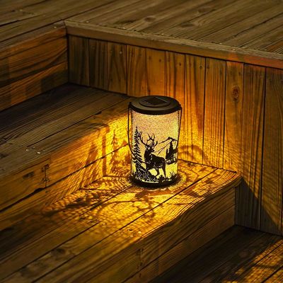 LED Lights Metal Solar Garden Ornament Decor Can Be Customized