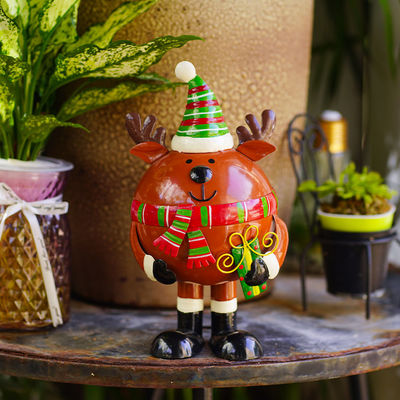 Elk Metal Christmas Decoration Figurines Rustproof Customized