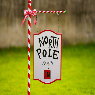 OEM / ODM Metal Christmas Decoration Metal Christmas Yard Stake Signs