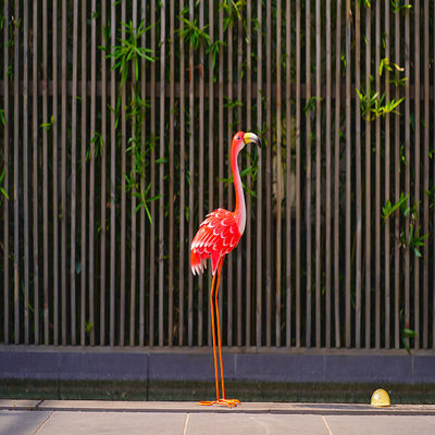 Outdoor Metal Flamingo Yard Decor Lawn Flamingo Metal Statue