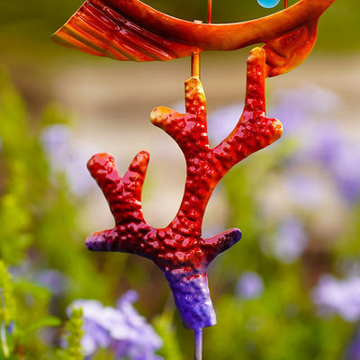 Durable Metal Yard Ornaments Art Small Handmade Hollow Out Fish
