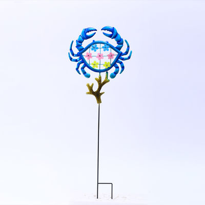 Animal Crab Metal Yard Ornaments For Home Decoration Easy Installation