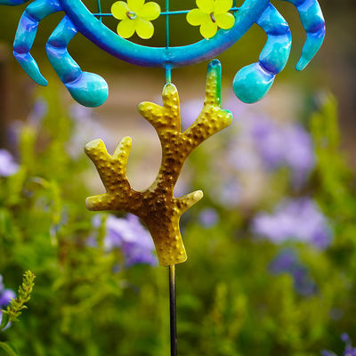 Animal Crab Metal Yard Ornaments For Home Decoration Easy Installation