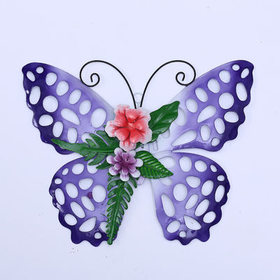Lifelike Metal Butterfly Yard Art Recyclable Garden Statues Metal Multiple