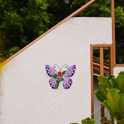 Lifelike Metal Butterfly Yard Art Recyclable Garden Statues Metal Multiple