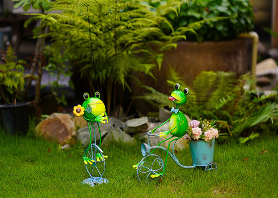 Frog Unicycle Metal Interior Decoration Outdoor Garden Decorations