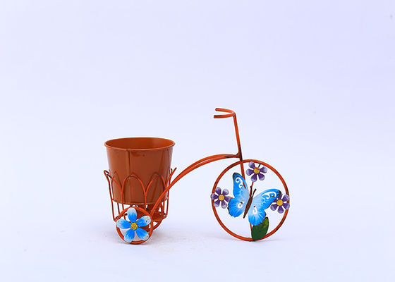Various Color Design Metal Bicycle Shape Garden Pot Home Decoration
