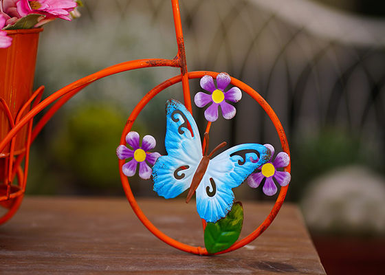 Various Color Design Metal Bicycle Shape Garden Pot Home Decoration