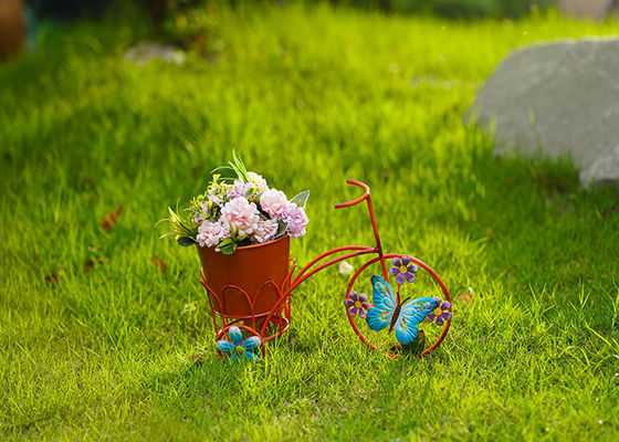 Various Color Design Metal Bicycle Shape Garden Pot Home Decoration