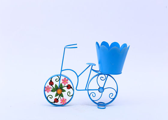 Customized Metal Bicycle Shape Garden Pot Home Decoration Multiple
