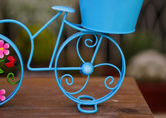 Customized Metal Bicycle Shape Garden Pot Home Decoration Multiple