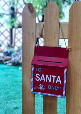 Customized Metal Christmas Decoration Post Box Hanging Handicrafts