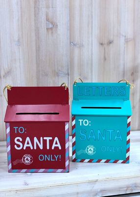 Customized Metal Christmas Decoration Post Box Hanging Handicrafts