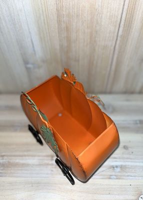 Reusable Harvest Festival Decorations Waterproof Metal Pumpkin Carriage