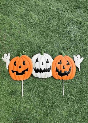 Homemade Metal Halloween Ornaments Decor Pumpkins And Ghosts