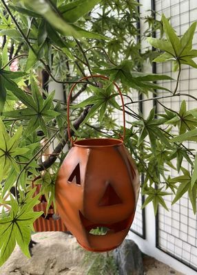 Decorative Halloween Ornaments Indoor / Outdoor Metal Jack-O-Lantern